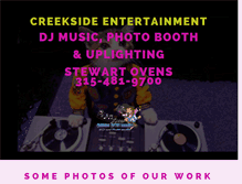 Tablet Screenshot of creeksideentertainmentdj.com